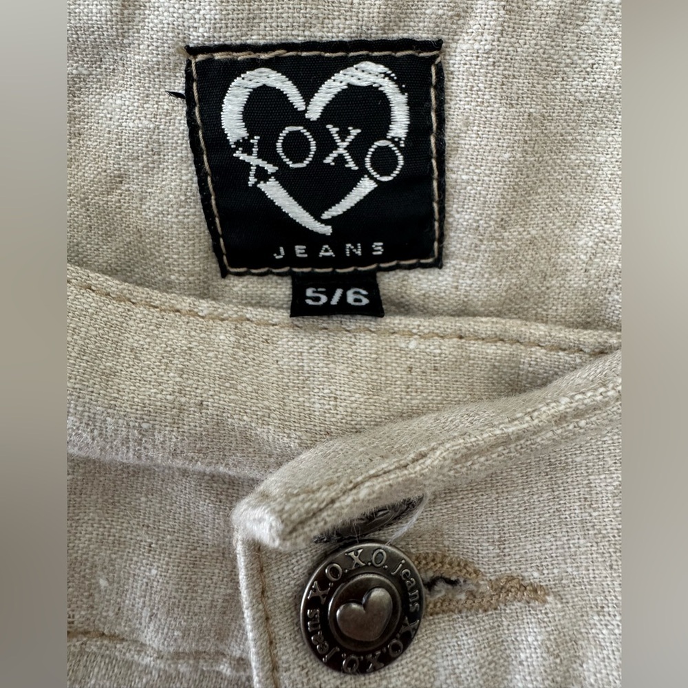 XOXO Jeans Y2K Linen Blend Bootcut Pants Size 5/6 NWT - Picture 6 of 15